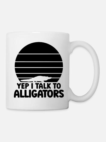 Alligator Silhouette - Tasse - Weiß
