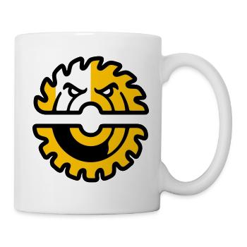Circular Saw Mascot Logo - Mug - white - Right
