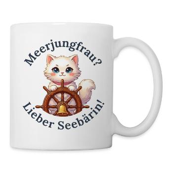Meerjungfrau? Lieber Seebärin! - Tasse - Weiß - Rechts