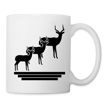 Antelope Silhouette – African Wildlife - Mug - white - Right
