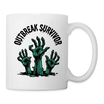 Outbreak Survivor Zombie Hands Horror Gift - Mug - white - Right
