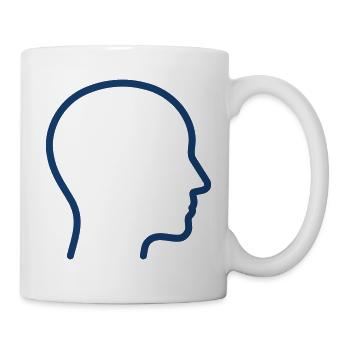 Menschliches Kopfprofil-Icon für Identität und Geistdesi - Tasse - Weiß - Rechts