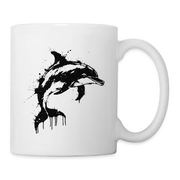 Dolphin Style Ink Splash Black - Tasse - Weiß - Rechts