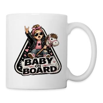 Baby on Board Rocker Stil - Tasse - Weiß - Rechts