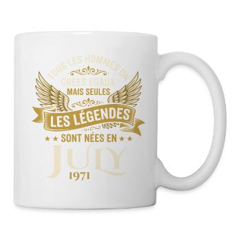 Légende Née En Juillet 1971 Anniversaire - Mug blanc - blanc - Droite