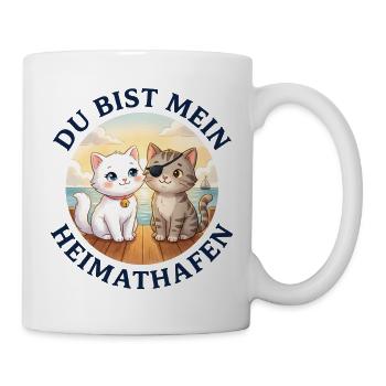 Du bist mein Heimathafen - Tasse - Weiß - Rechts