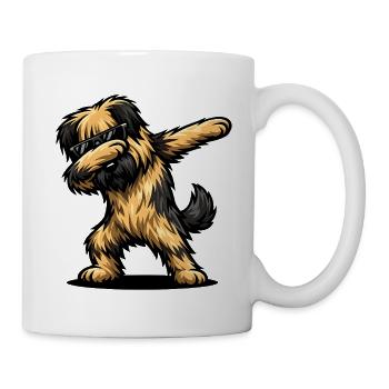 Dabbing Briard - Tasse - Weiß - Rechts