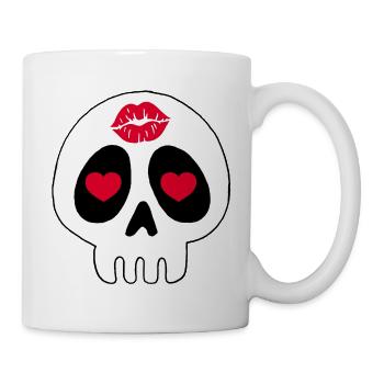 Ein Kuss auf die Stirn - Tasse - Weiß - Rechts