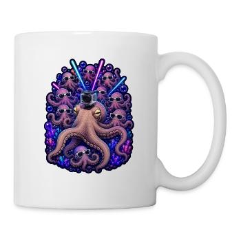 Neon Octopus Rave Kamerateam - Tasse - Weiß - Rechts
