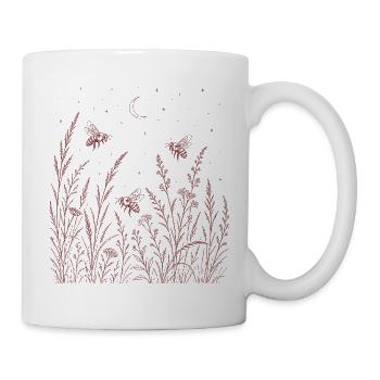 Bees and flowers - Mug - white - Right