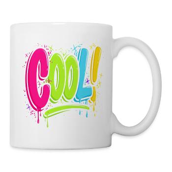 COOL! Graffiti néon éclaboussé - Mug blanc - blanc - Droite