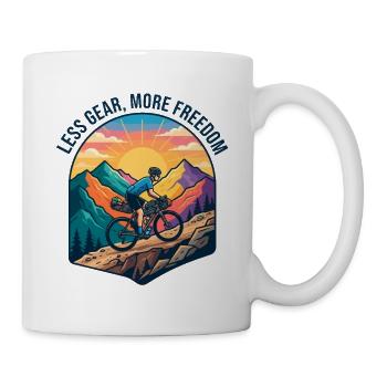 Cyclisme de Mountain Ridge en Bikepacking - Mug blanc - blanc - Droite