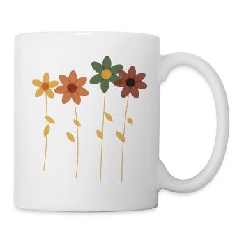Retro Flowers in Row - Mug - white - Right