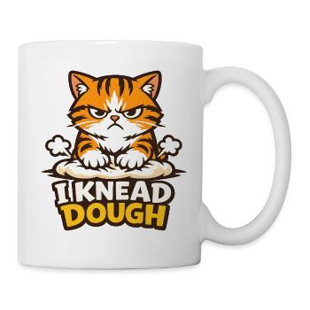 I Knead Dough Funny Cat Shirt - Mug - white - Right
