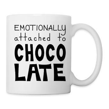 Emotionally Attached To Chocolate, Black - Mug - white - Right