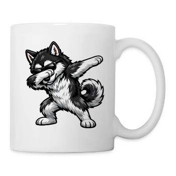 Dabbing Alaskan Malamute - Mug - white - Right