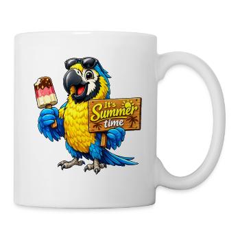 Parrot with popsicles - Mug - white - Right