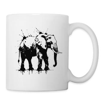 Elephant Ink Splattered Black - Mug - white - Right