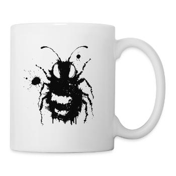 Bee Street Art Grunge Black - Mug - white - Right