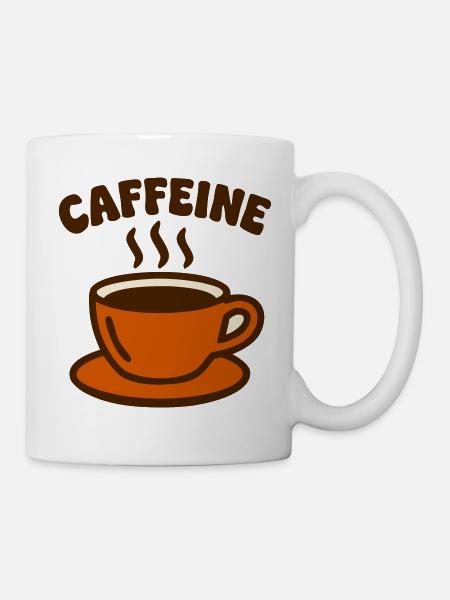 Kaffeetasse Caffeine Logo - Tasse - Weiß