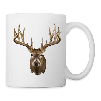 Deer Head with Majestic Antlers - Mug - white - Right