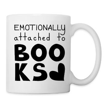 Emotionally Attached To Books, Black - Mug - white - Right