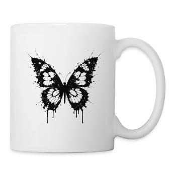 Black Butterfly Splashing - Mug - white - Right