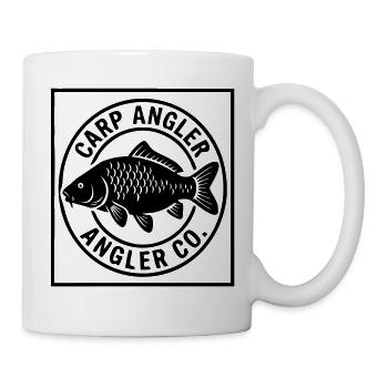 Carp Angler Crest Logo - Mug - white - Right