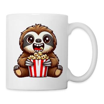 Sloth Popcorn Cinema Movies Series Lovers - Mug - white - Right