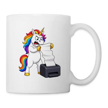 Funny Unicorn Printer Jam Rage - Mug - white - Right