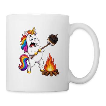 Funny Unicorn Camping Mishap - Mug - white - Right