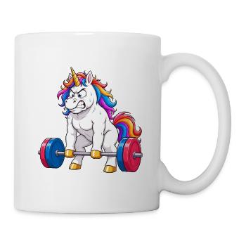 Funny Unicorn Gym Deadlift - Mug - white - Right