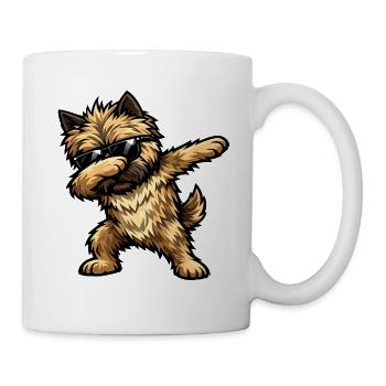 Dabbing Cairn Terrier in Comic Style - Mug - white - Right