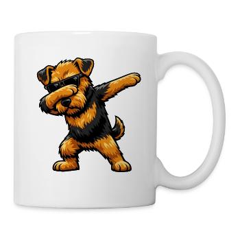 Dabbing Airedale Terrier - Mug - white - Right
