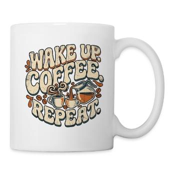 Café rétro vintage - Mug blanc - blanc - Droite