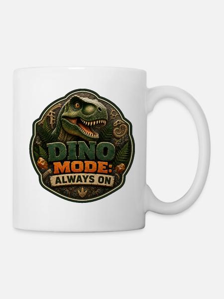 Mode Dino : Toujours activé - Mug blanc - blanc