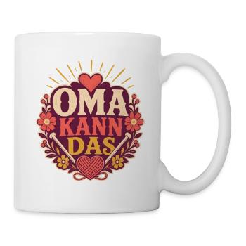 Oma kann das – Lustiger Oma Spruch - Tasse - Weiß - Rechts