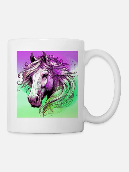 Pferd - Tasse - Weiß
