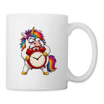 Grumpy Unicorn Alarm Clock Meltdown - Mug blanc - blanc - Droite