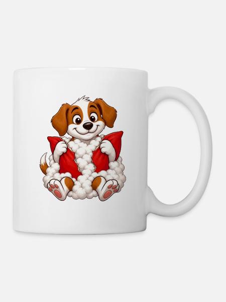 Schuldbewusstes Welpenkissen-Explosion - Tasse - Weiß