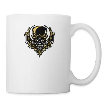 Couronne de dragon ornementée de runes - Mug blanc - blanc - Droite