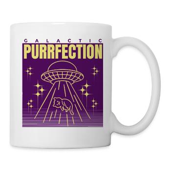 UFO Katze Spruch - Tasse - Weiß - Rechts