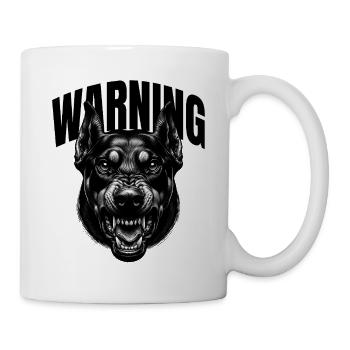 Hund Warning - Tasse - Weiß - Rechts
