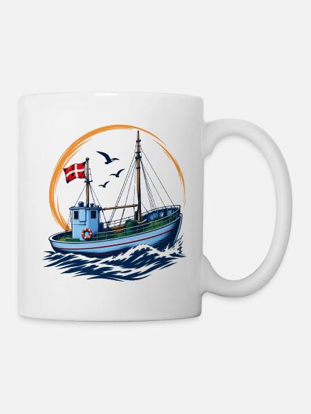 Fischereikutter - Tasse - Weiß