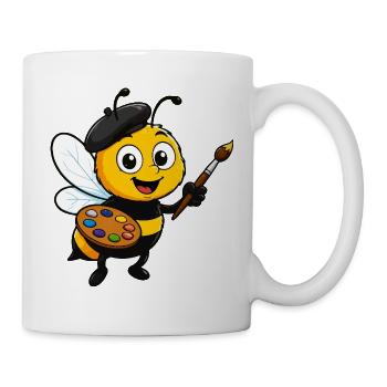 Bienenkünstler Farbpalette - Tasse - Weiß - Rechts