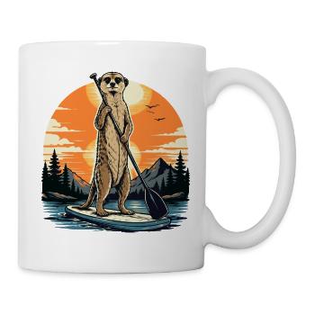  Erdmännchen SUP Paddleboard Board Stand Up paddel - Tasse - Weiß - Rechts