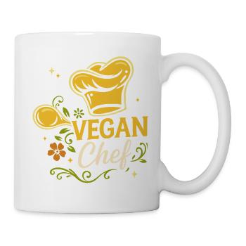 Vegan Chef – Veganes Küchen Motiv - Tasse - Weiß - Rechts