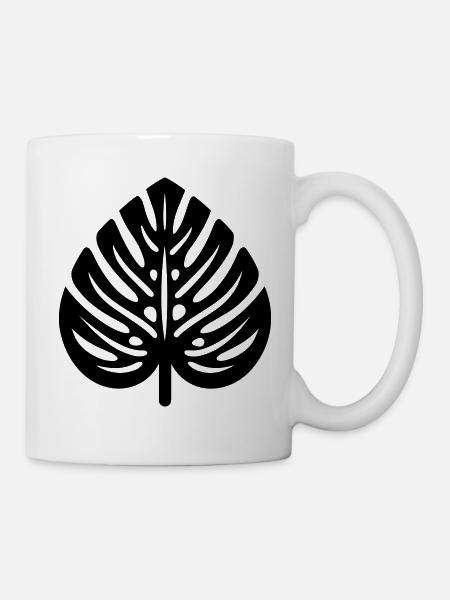 tropisches Blatt - Tasse - Weiß