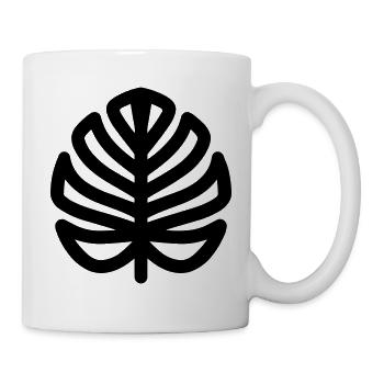 Monstera-Blatt - Tasse - Weiß - Rechts