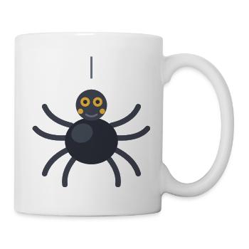 Niedliche Halloween-Spinne im Cartoon-Stil - Tasse - Weiß - Rechts